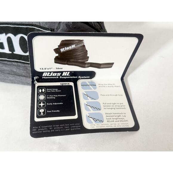 ENO Hammock with Atlas XL Suspension Straps – Portable Camping Hammock – New - Picture 5 of 6
